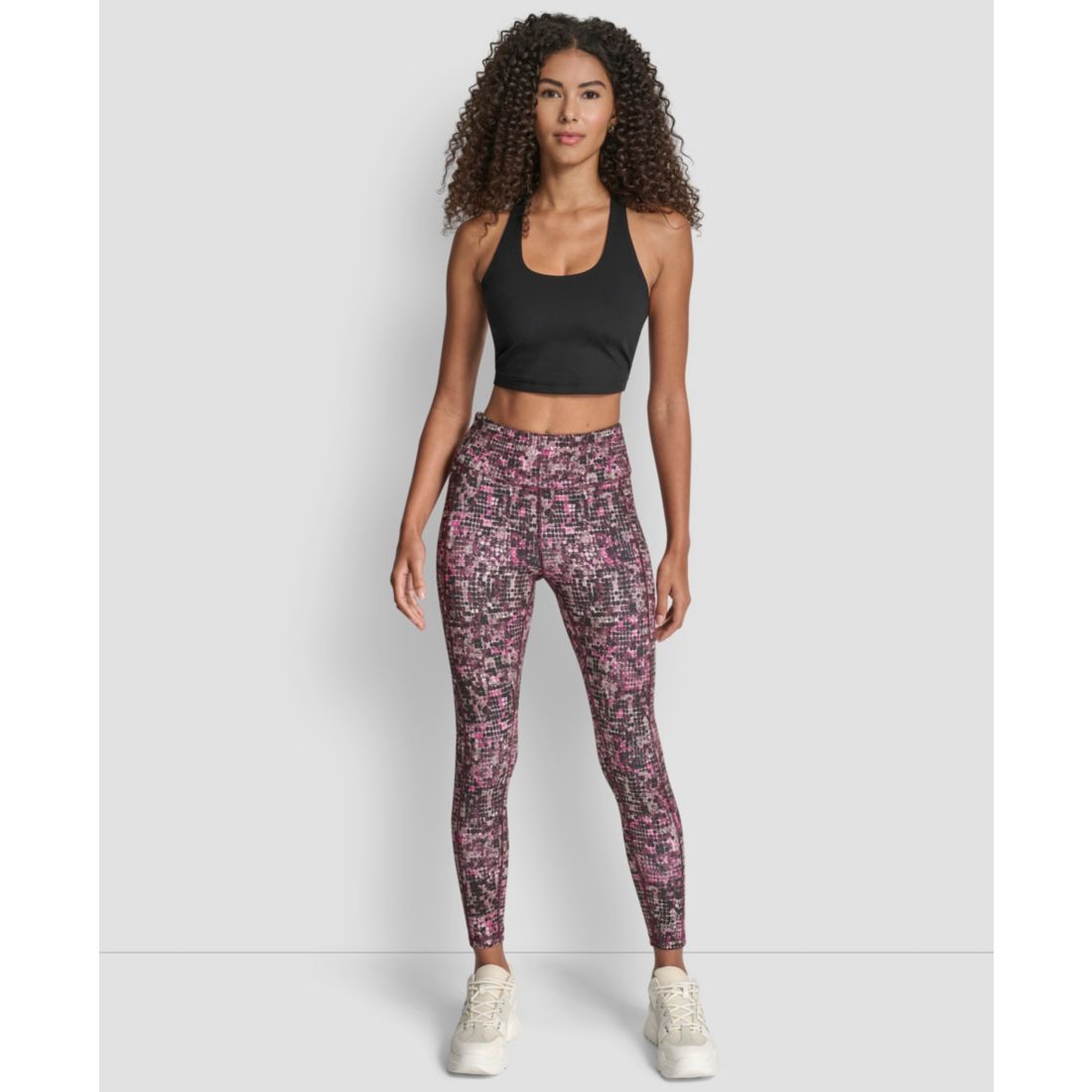Dkny Sport Women's Printed High-Waist 7/8 Tights
