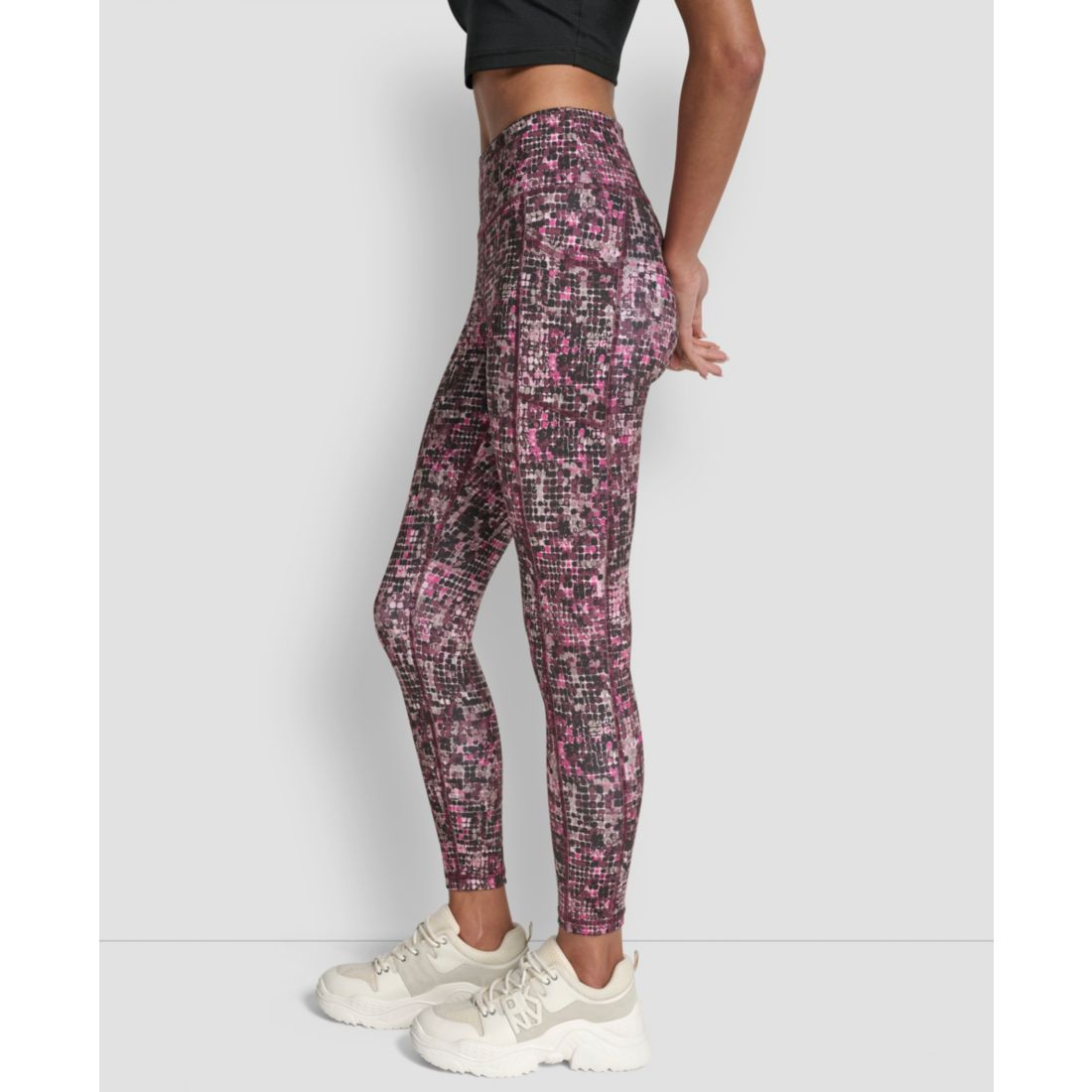 Dkny Sport Women's Printed High-Waist 7/8 Tights