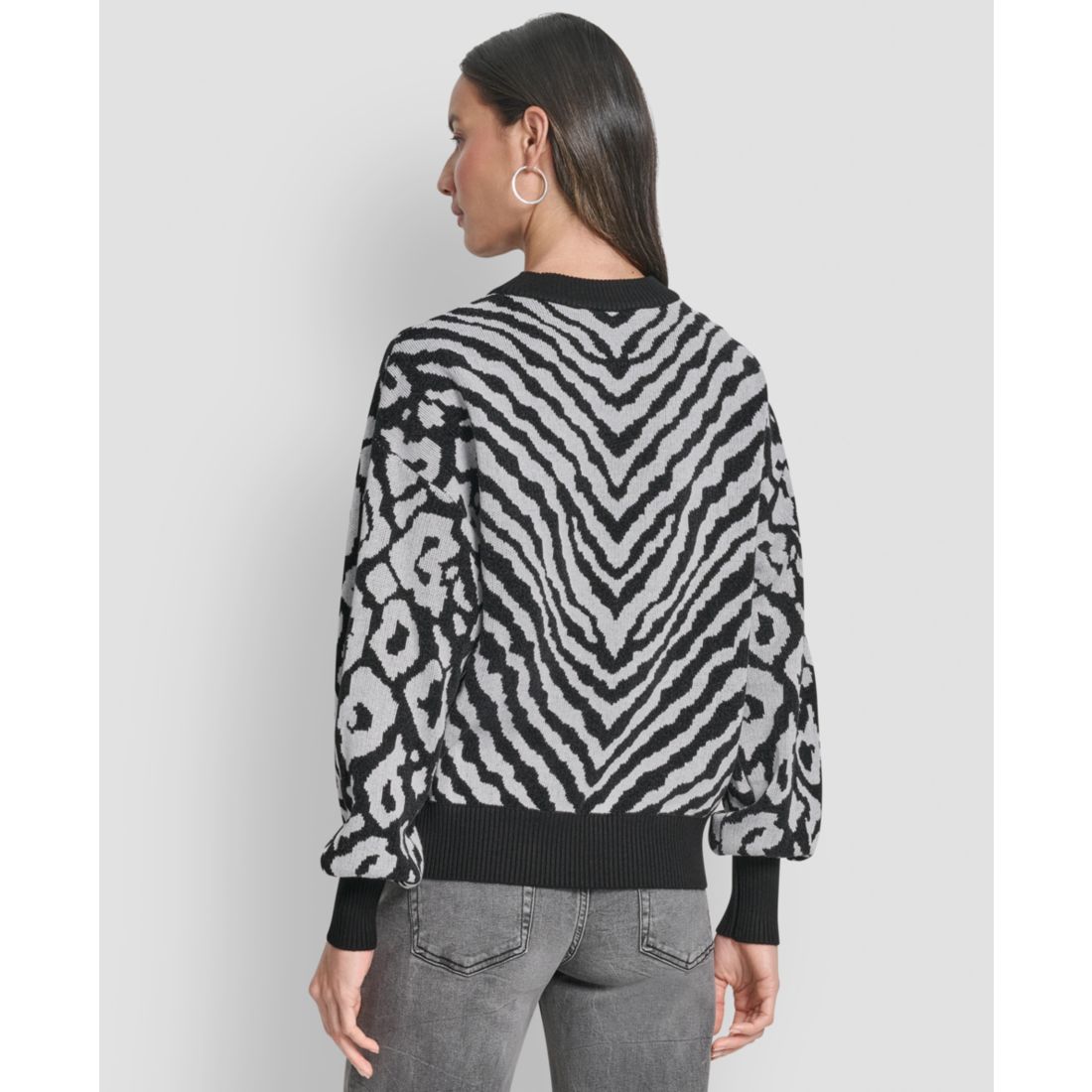Dkny Women's Long Sleeve Crew Neck Sweater