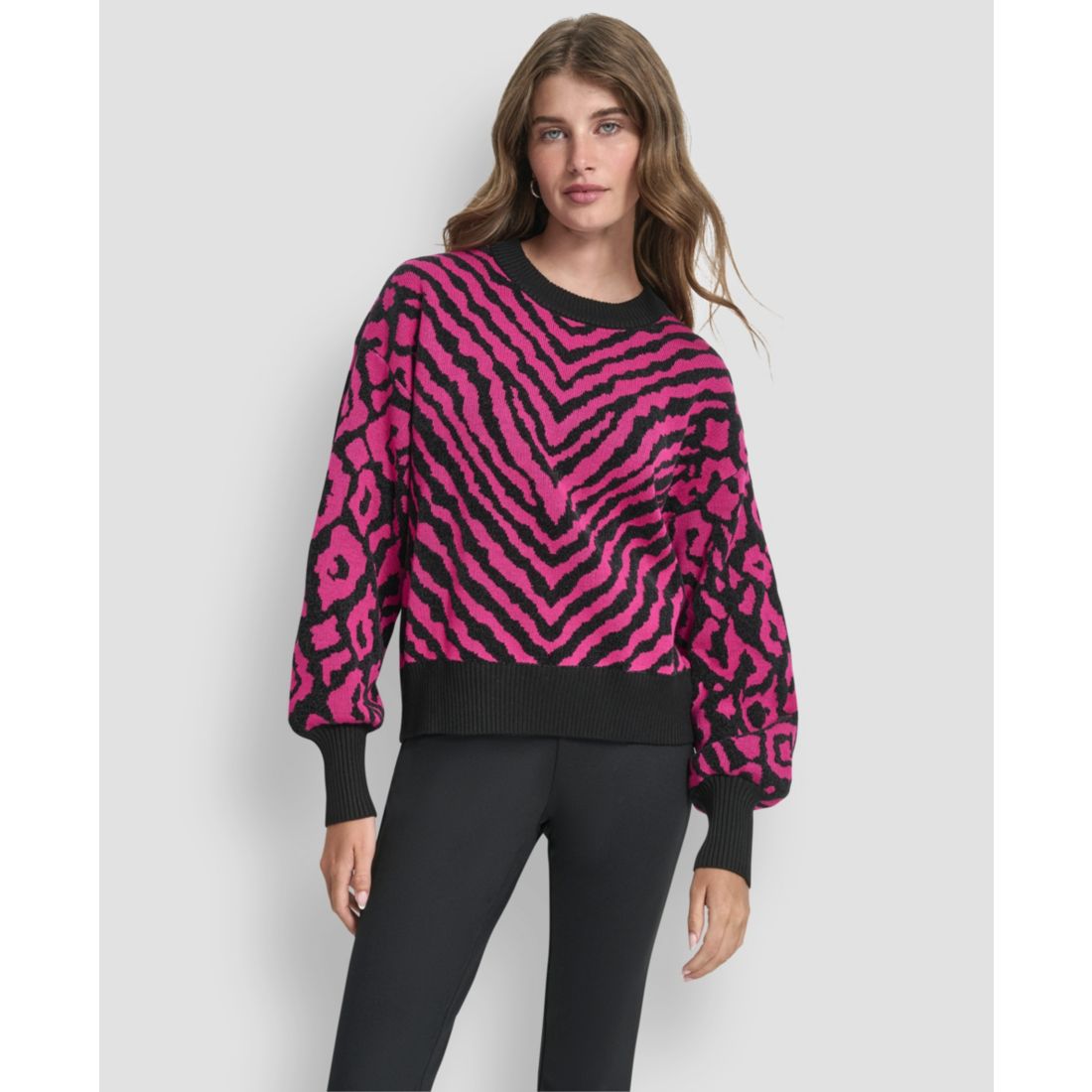 Dkny Women's Long Sleeve Crew Neck Sweater