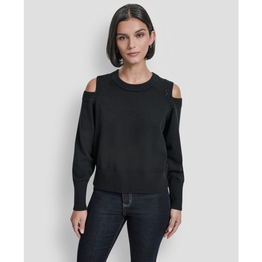 Dkny Women's Long Sleeve Shoulder Cutout Sweater