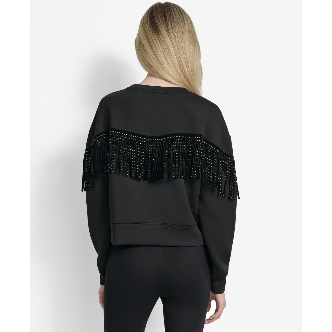 L/S Studded Fringe Pullo