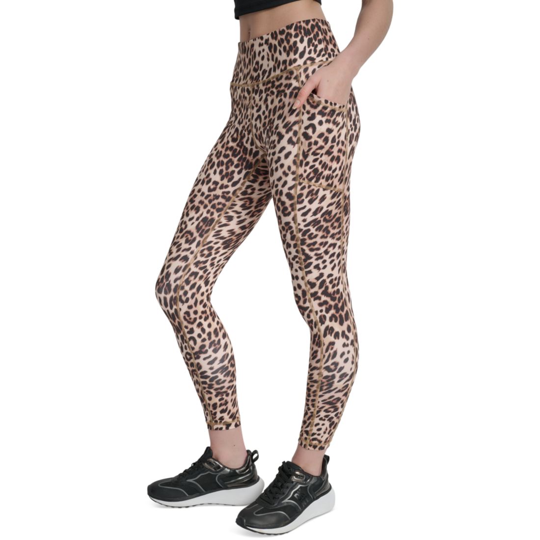 Dkny Sport Women's Printed High-Waist 7/8 Tights