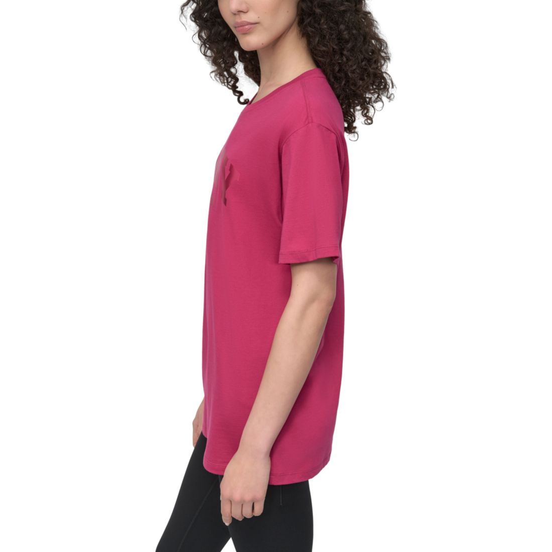 Dkny Sport Women's Varsity Satin Logo Oversized Cotton T-Shirt