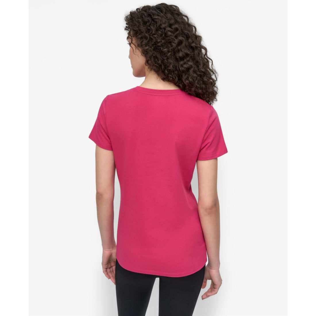 Dkny Women's Sport Glitter Logo Crew Neck T-shirt