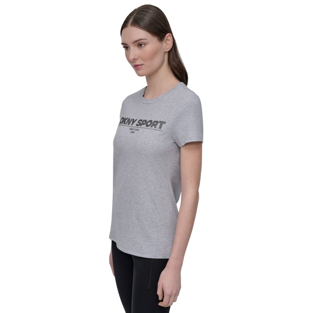 Dkny Sport Women's Cotton-Blend Rhinestone-Logo T-Shirt