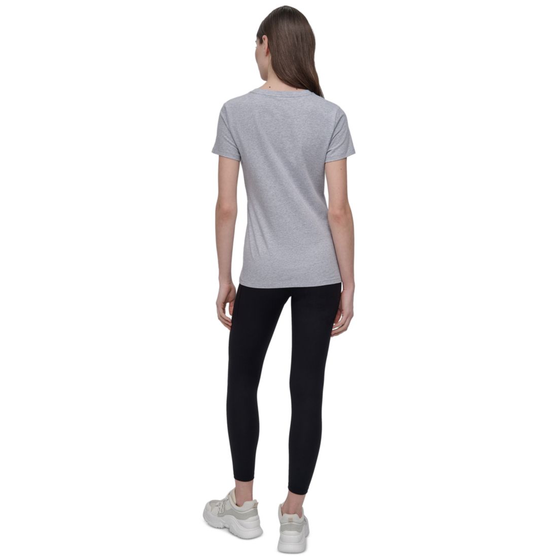 Dkny Sport Women's Cotton-Blend Rhinestone-Logo T-Shirt