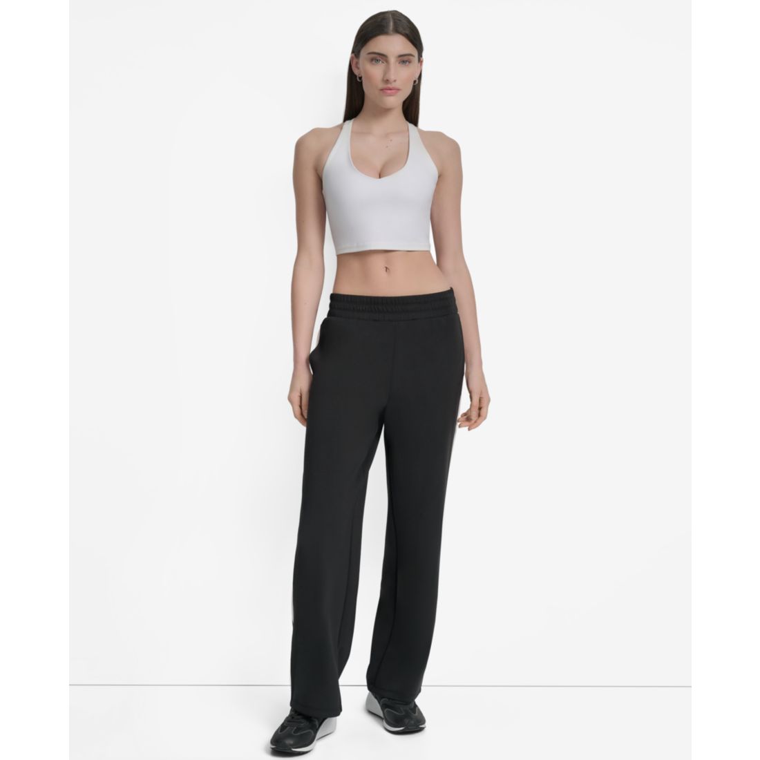 Dkny Women's Modified Wide-Leg Side-Stripe Pants