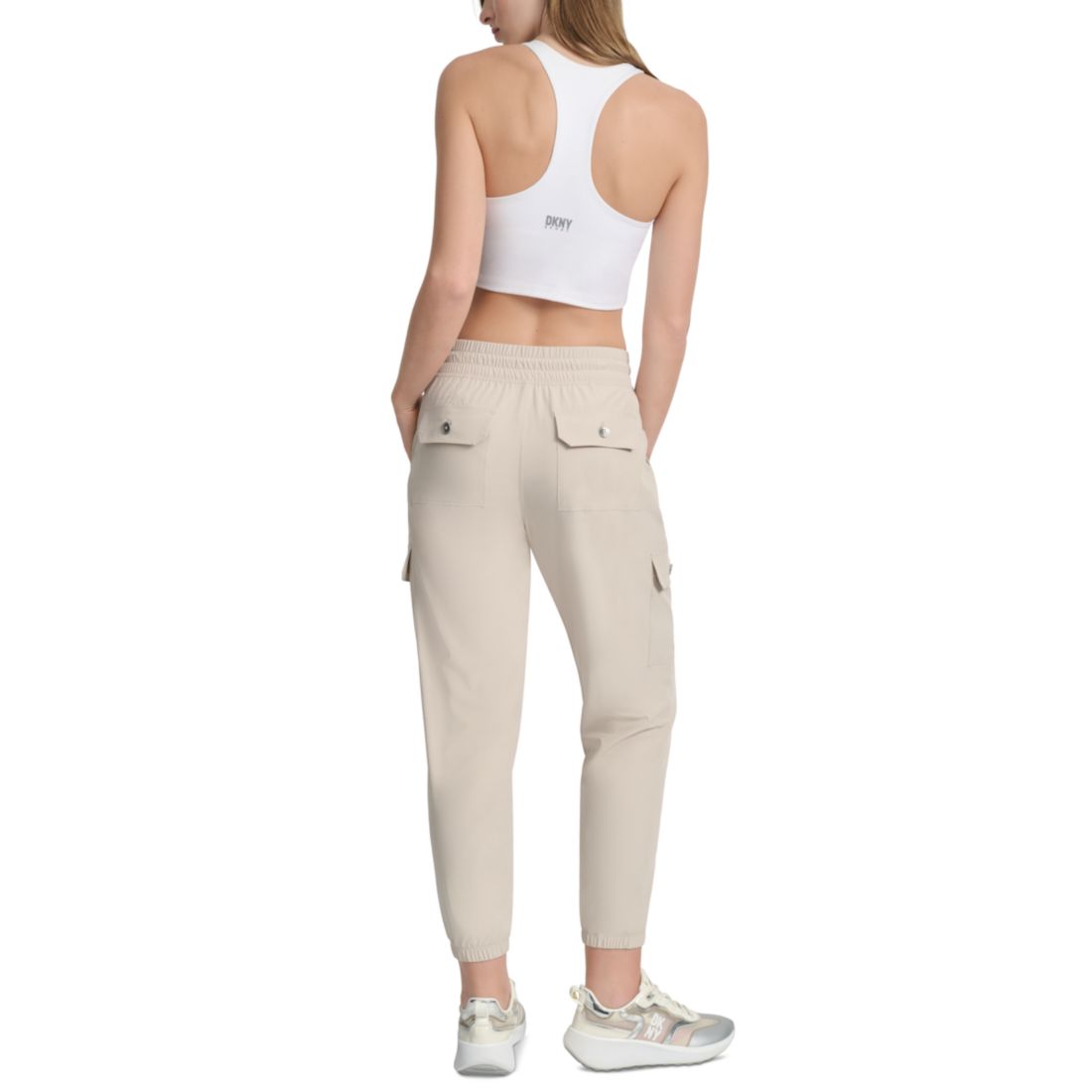 Dkny Sport Women's Drawcord-Waist Cargo Jogger Pants