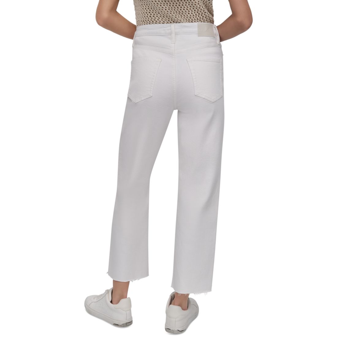 Dkny Jeans Women's High-Rise Classic Straight-Leg Raw-Hem Jeans