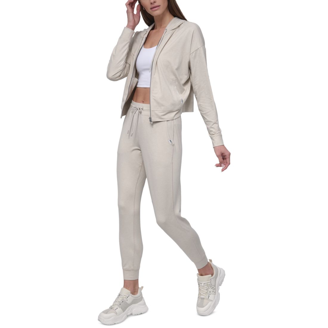 Dkny Sport Women's Spacedye High-Waist Slim Joggers