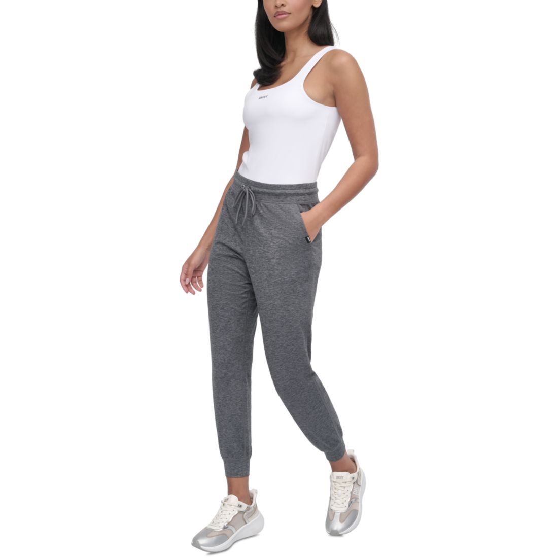 Dkny Sport Women's Spacedye High-Waist Slim Joggers