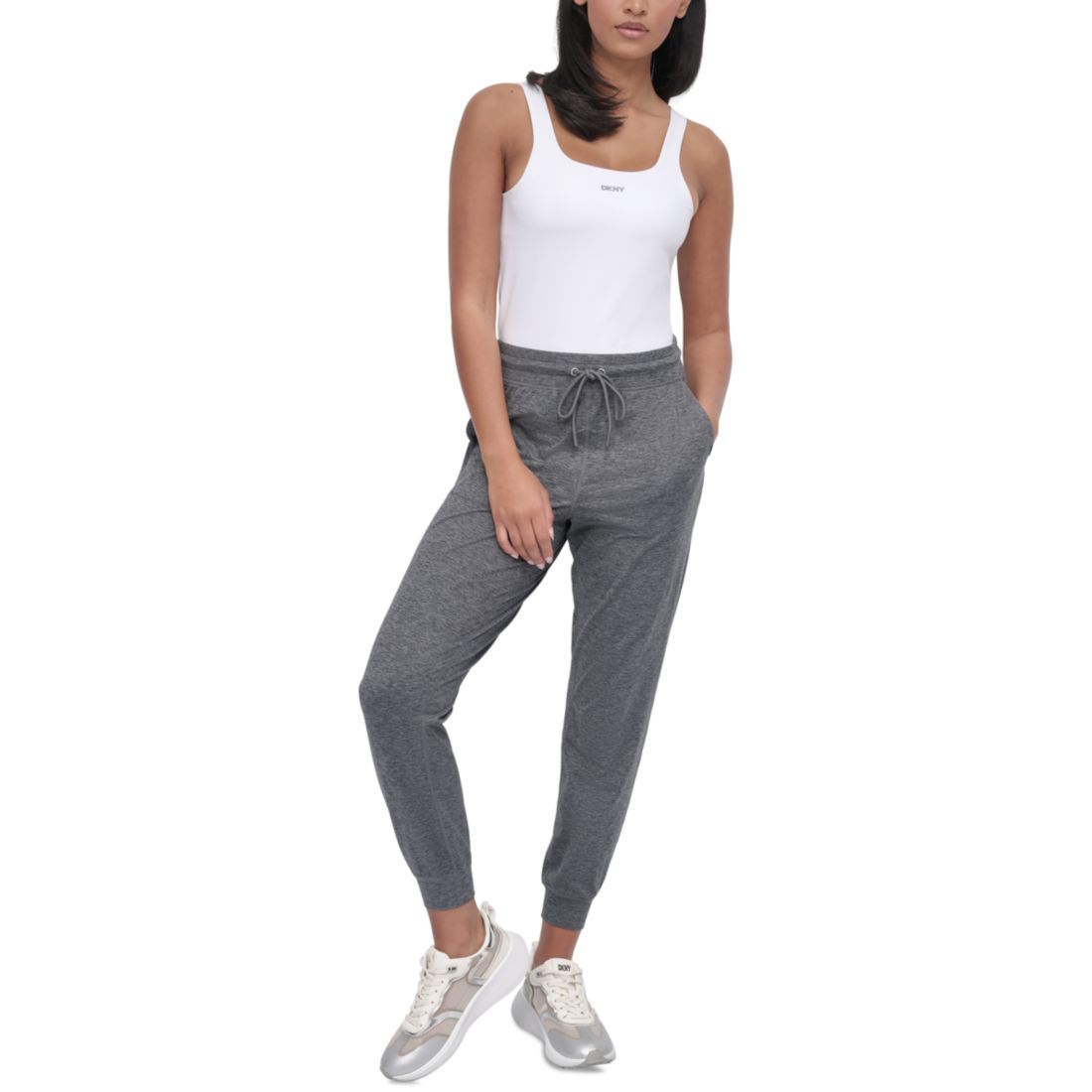 Dkny Sport Women's Spacedye High-Waist Slim Joggers