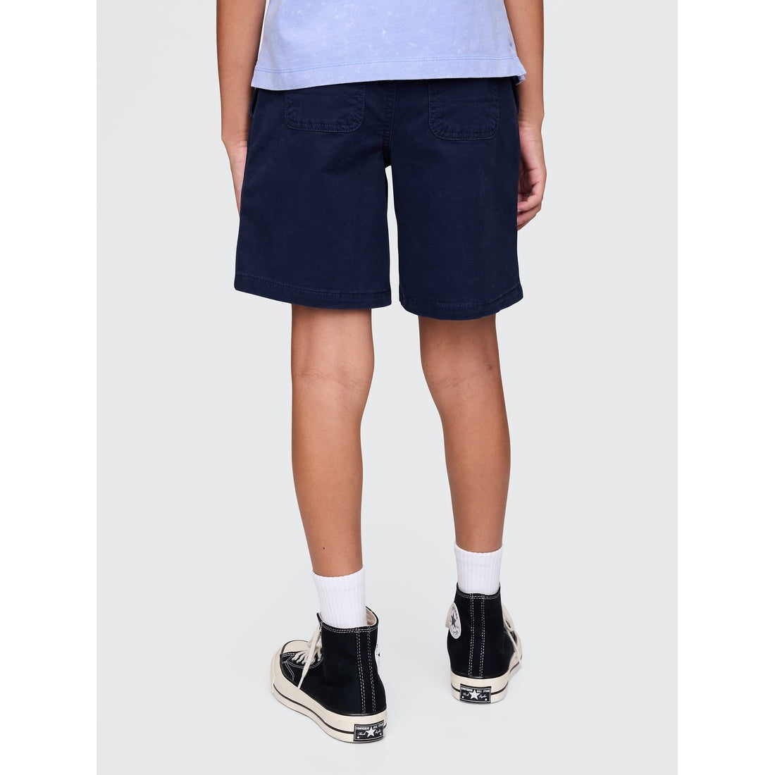 Boys' Plaid Canvas Easy Shorts