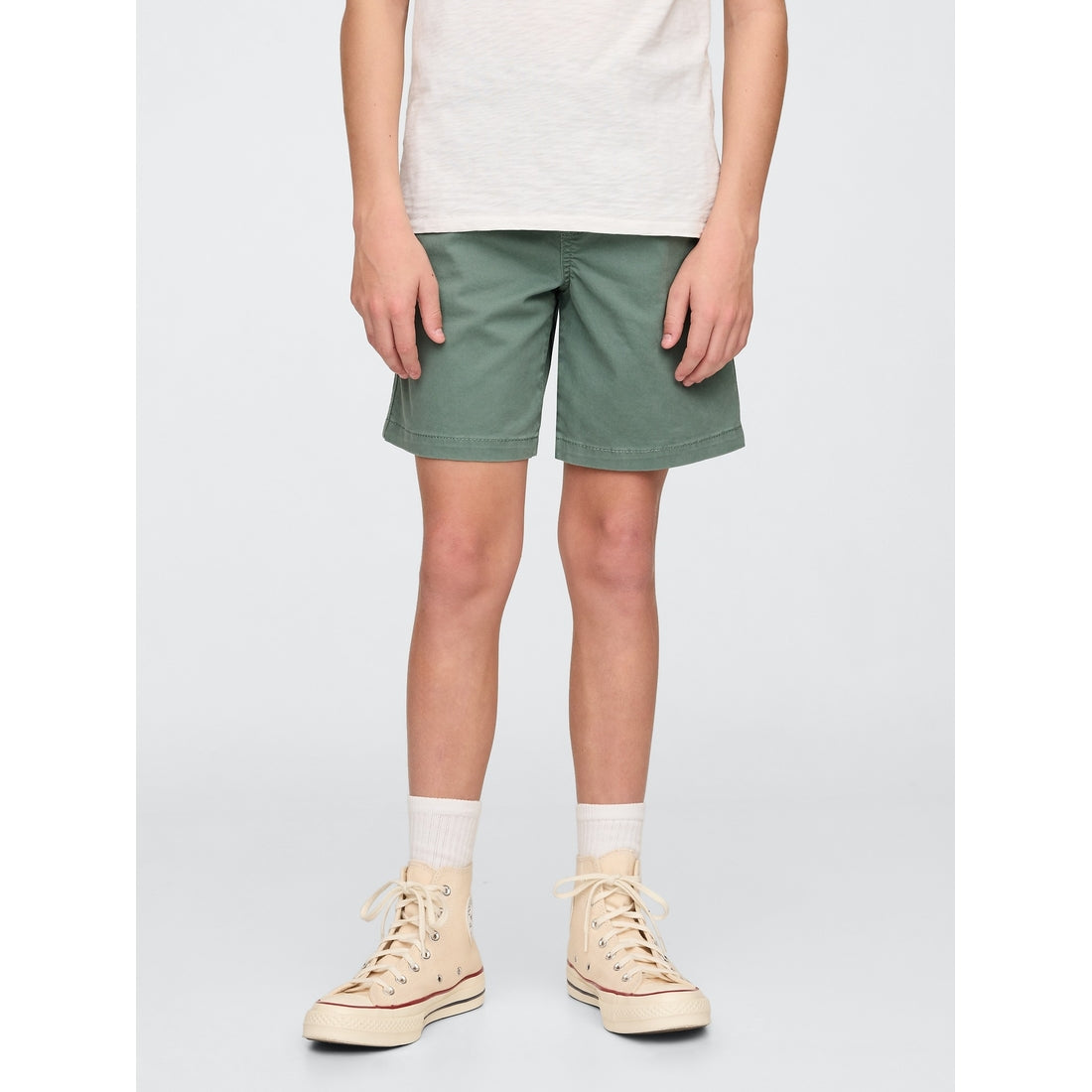 Boys' Plaid Canvas Easy Shorts