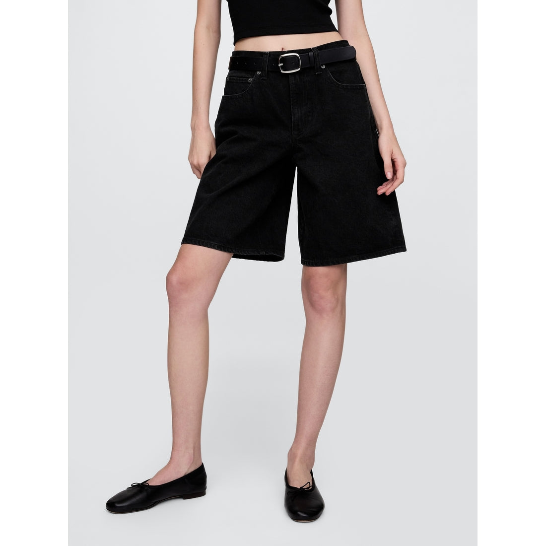 Women's 11" Mid Rise Longline Denim Shorts