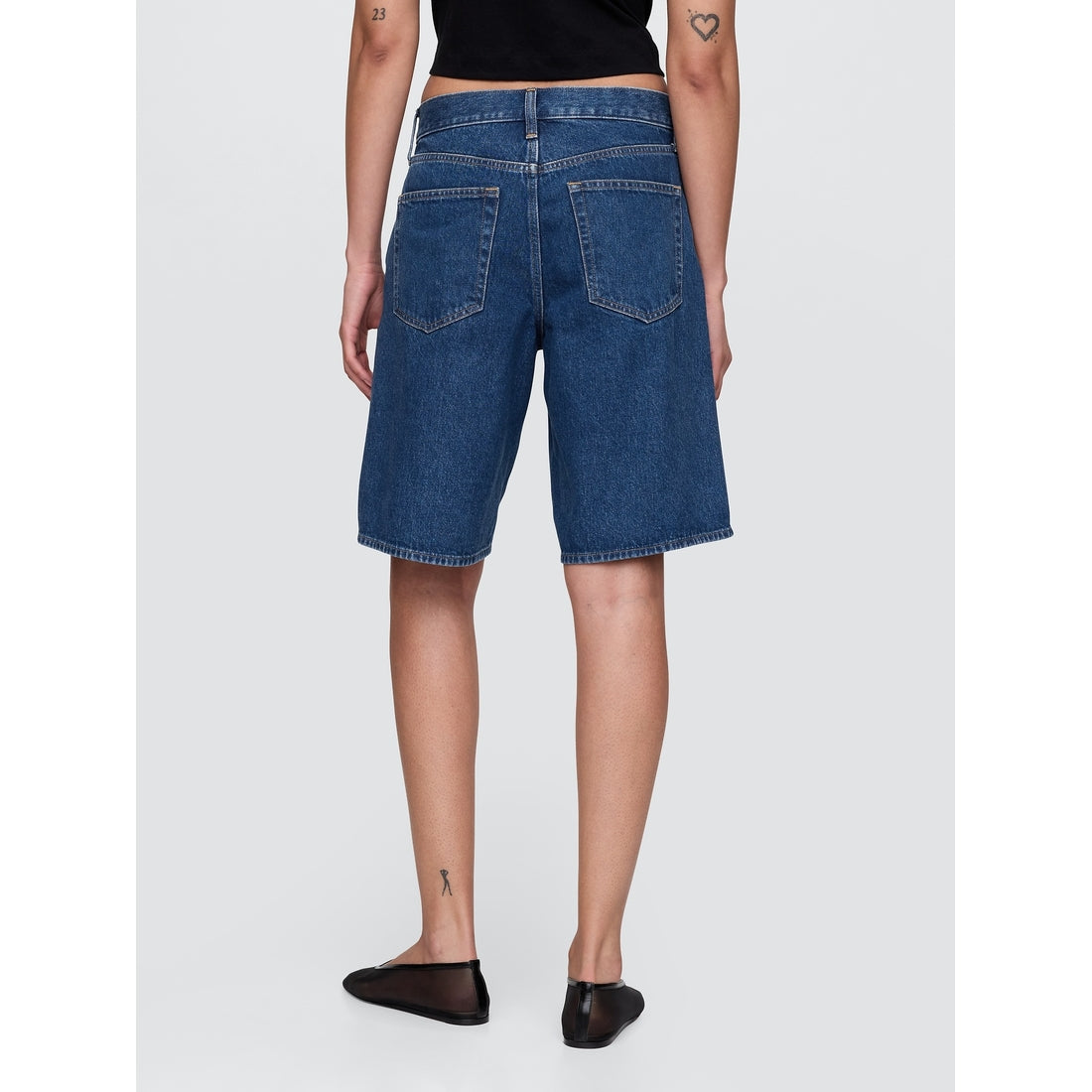 Women's 11" Mid Rise Longline Denim Shorts