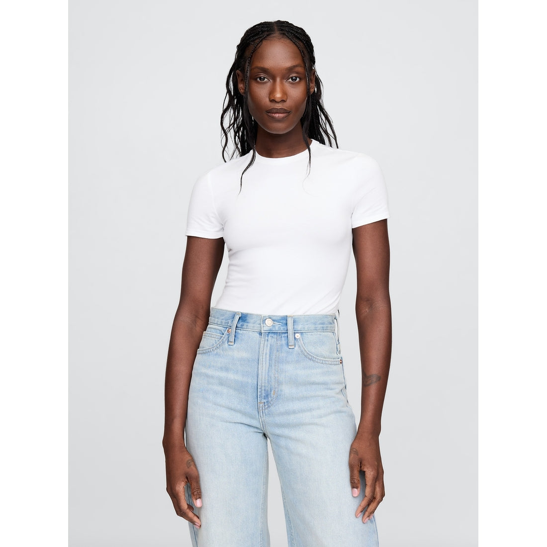 Women's Closeknit Jersey T-Shirt Thong Bodysuit