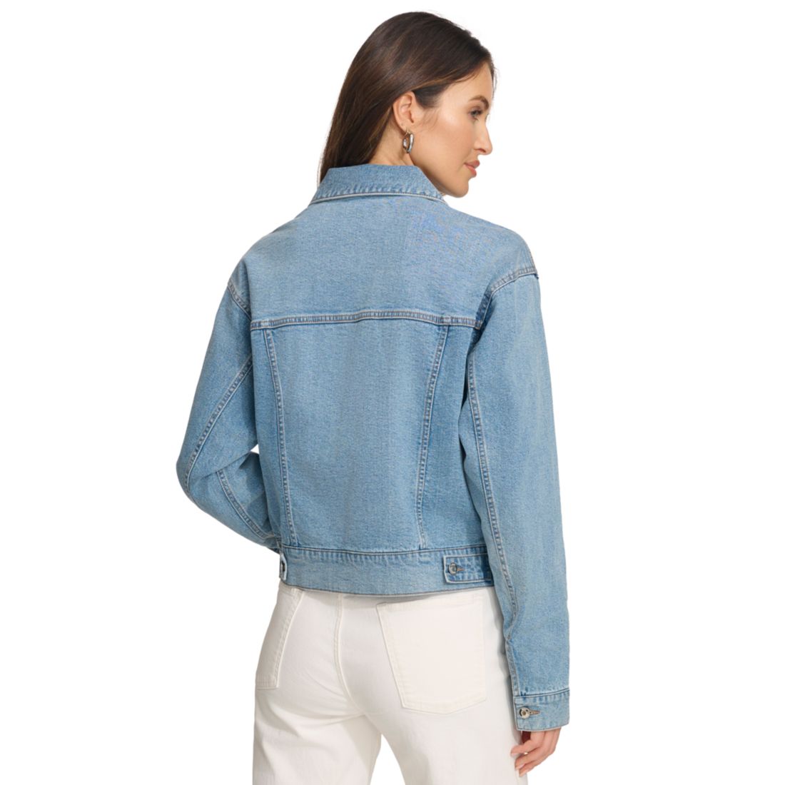 Dkny Women's Foundation Denim Trucker Jacket