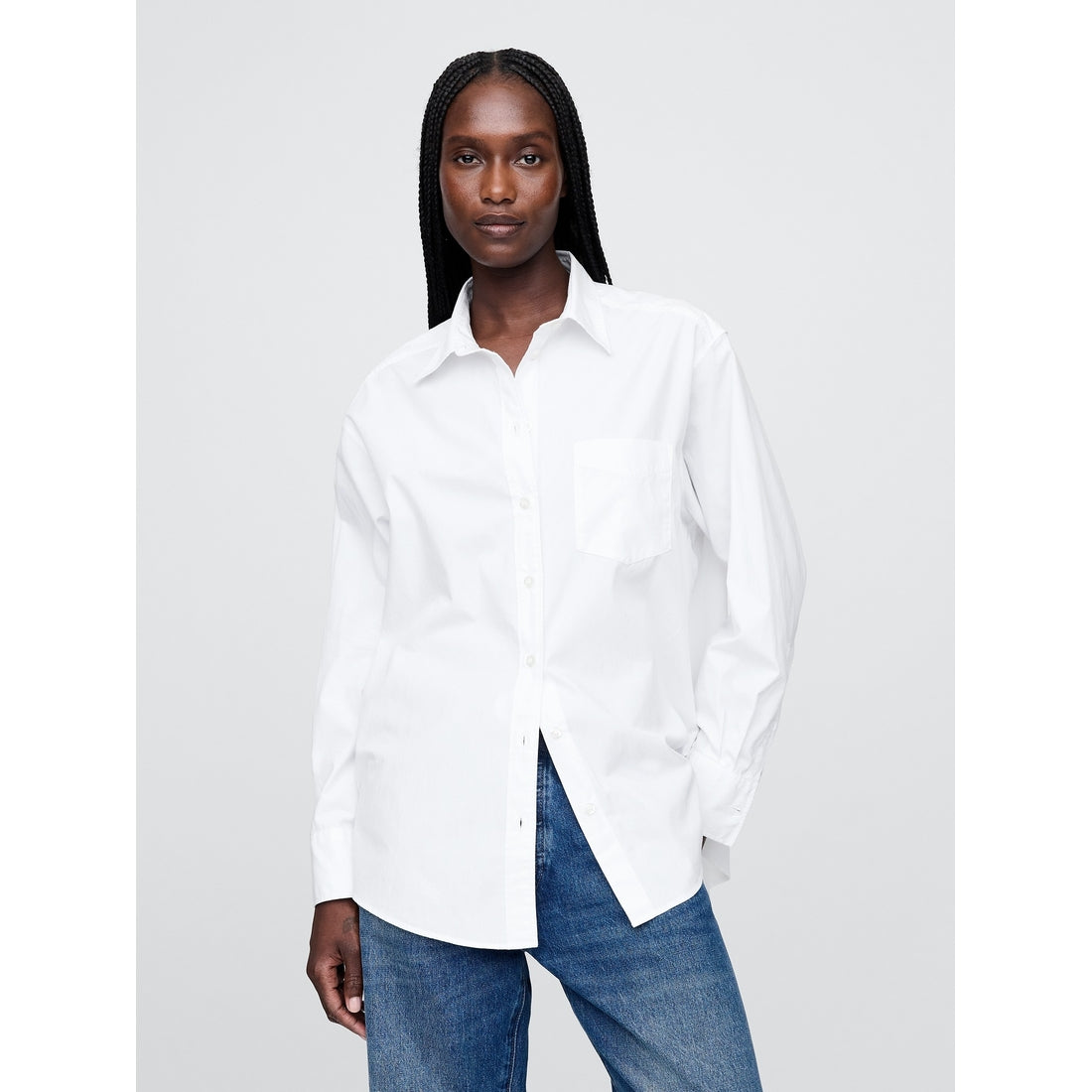 Women's Organic Cotton Poplin Big Shirt