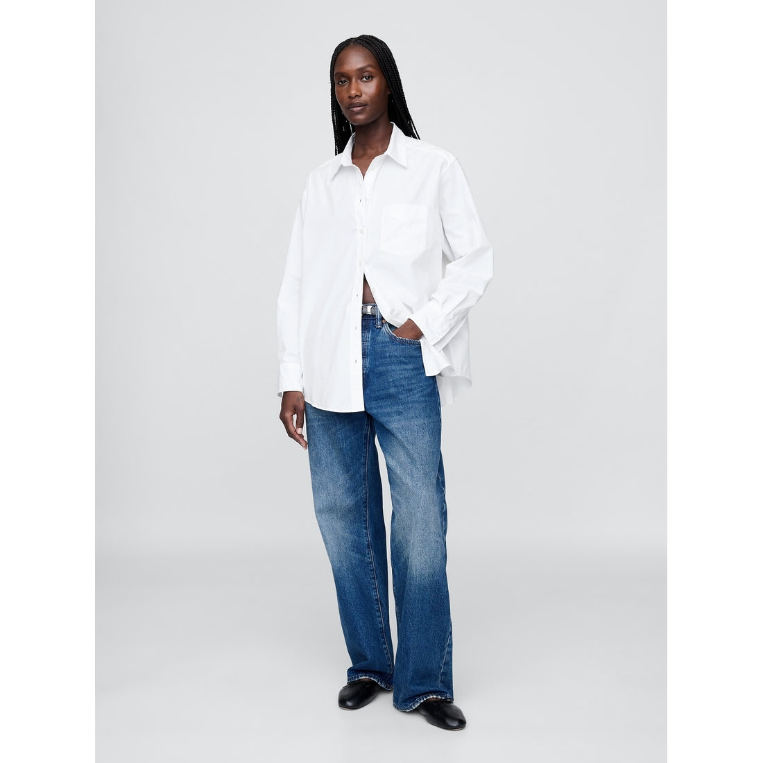 Women's Organic Cotton Poplin Big Shirt