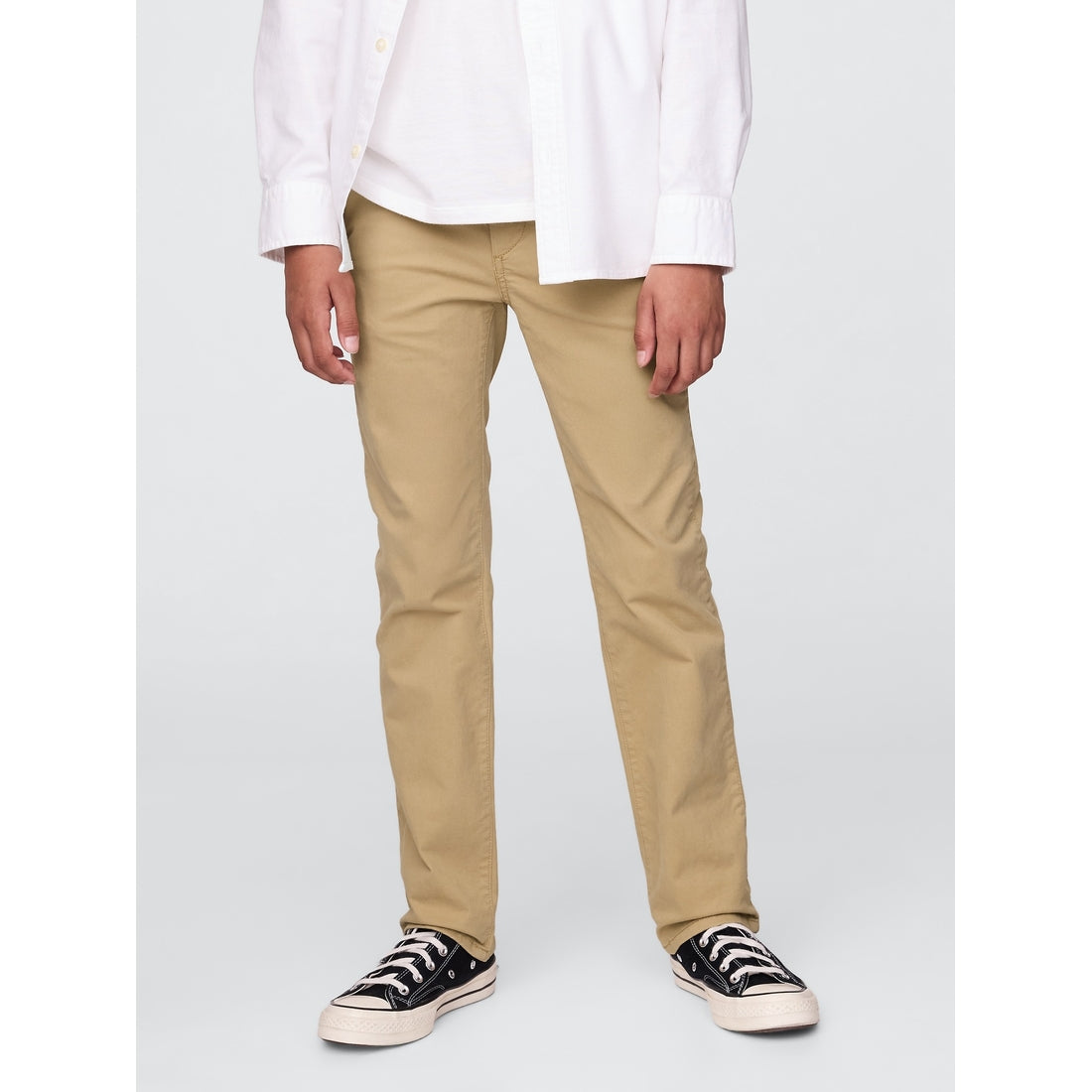 Boys' Uniform Straight-Fit Stretch Khakis
