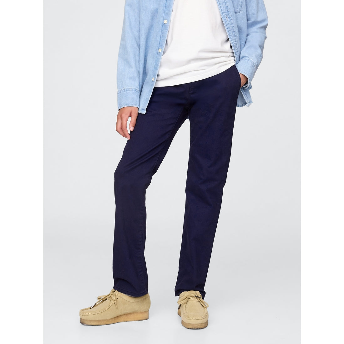 Boys' Uniform Straight-Fit Stretch Khakis