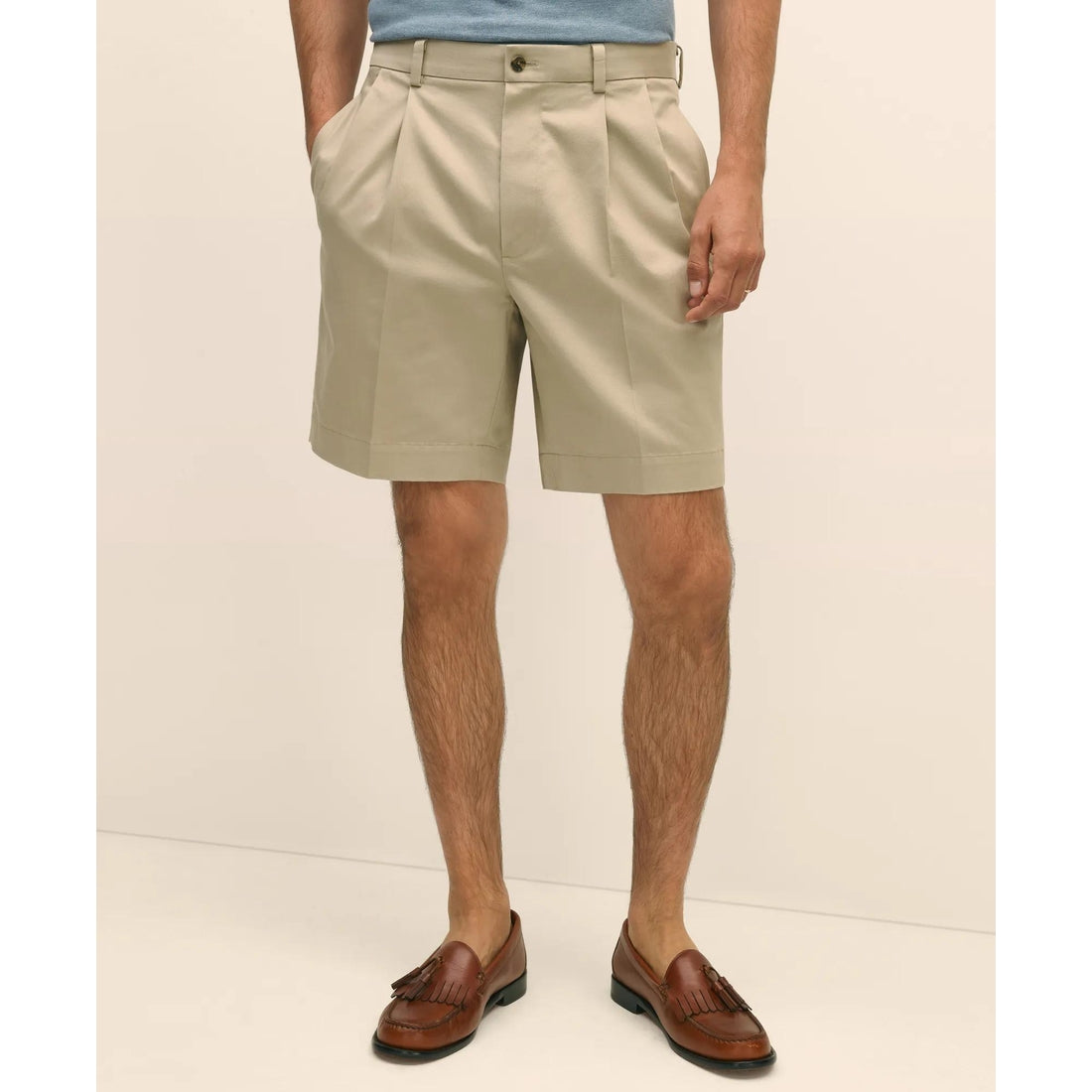 8" Pleat Front Stretch Advantage Chino Shorts