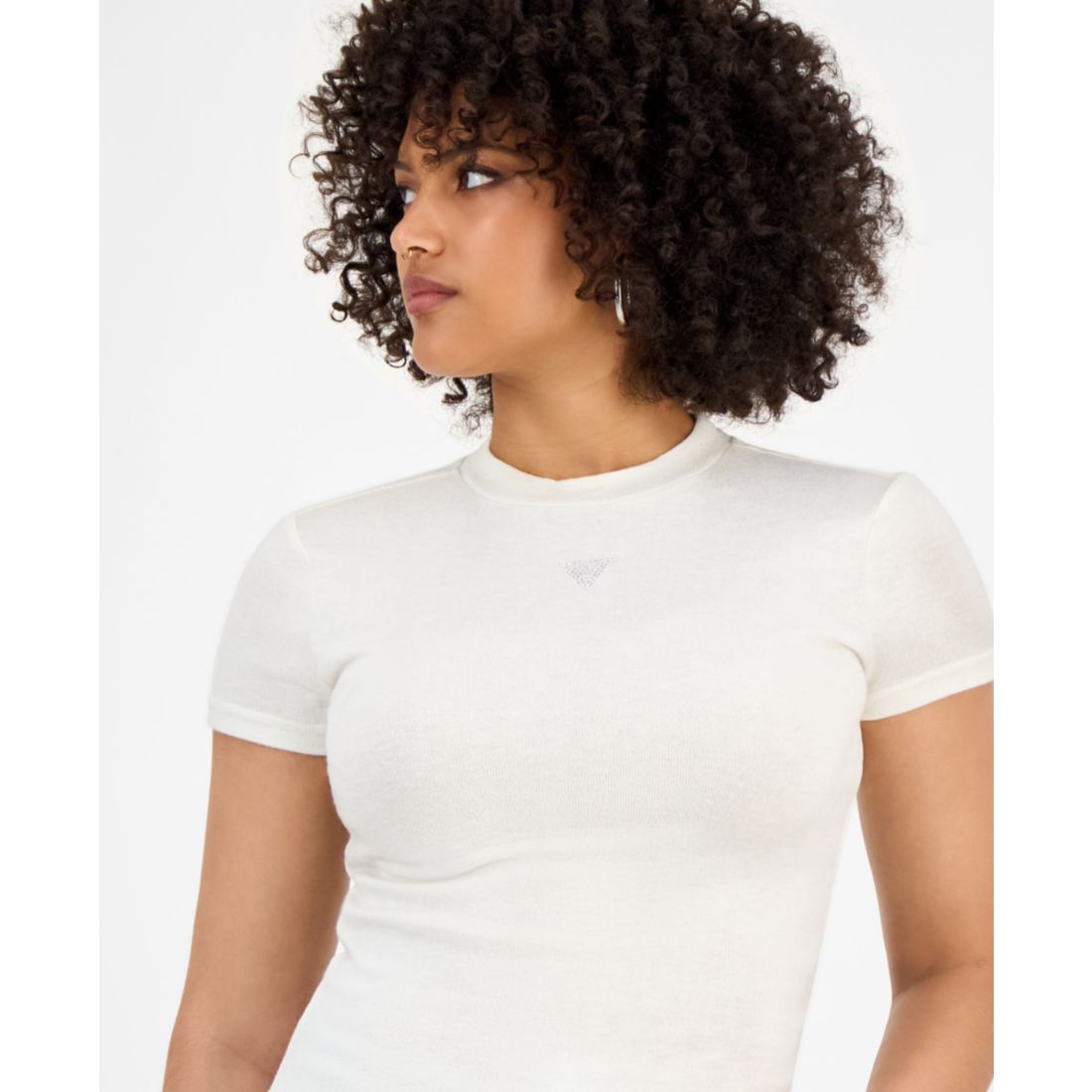 Guess Women's Licia Short-Sleeve Mock-Neck Top