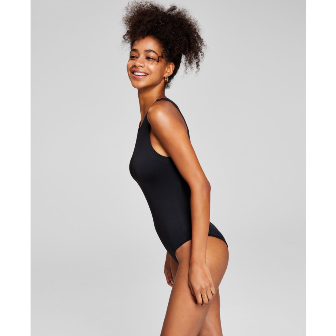 And Now This Women's Sleeveless Front-Lined High Neck Bodysuit