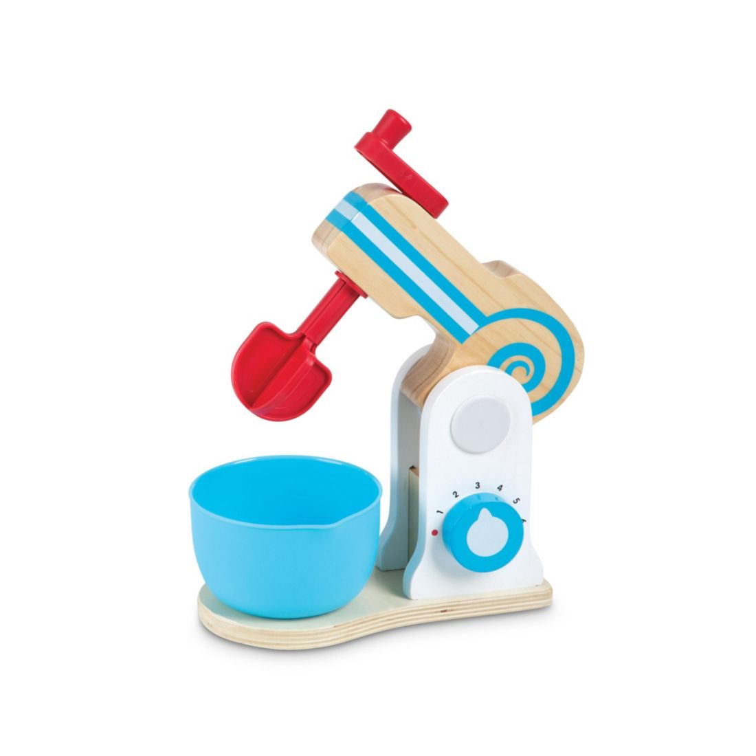 Melissa & Doug Wooden Make-a-Cake Mixer Set (11 pcs) - Play Food and Kitchen Accessories