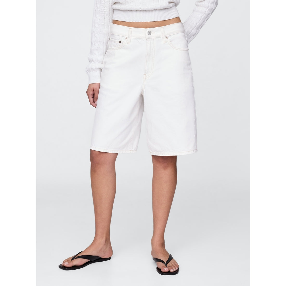 Women's 11" Mid Rise Longline Denim Shorts