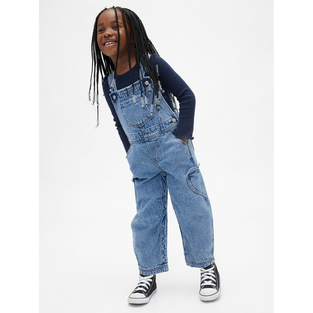 Toddler & Heart Pocket Horseshoe Overalls
