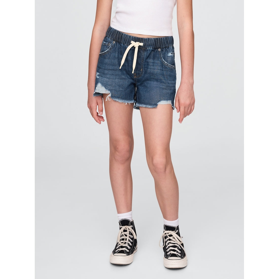 Girls' Low Rise Ultrasoft Stride Easy Denim Shorts