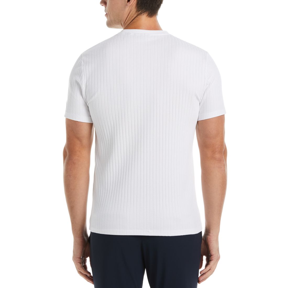 Perry Ellis Men's Rib Knit Crew Neck T-shirt