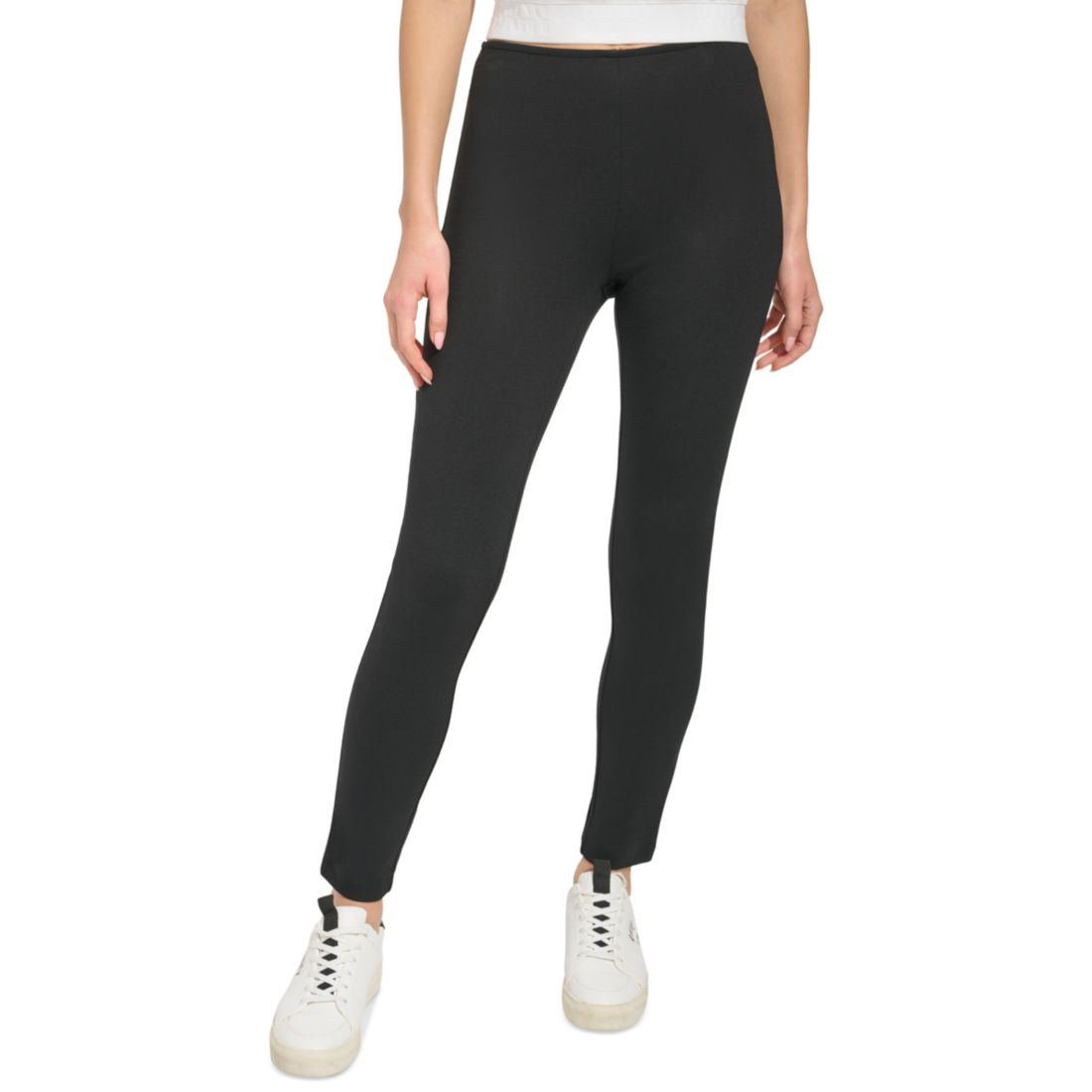 Dkny Slim Leg Pull On Ponte Ankle Pant
