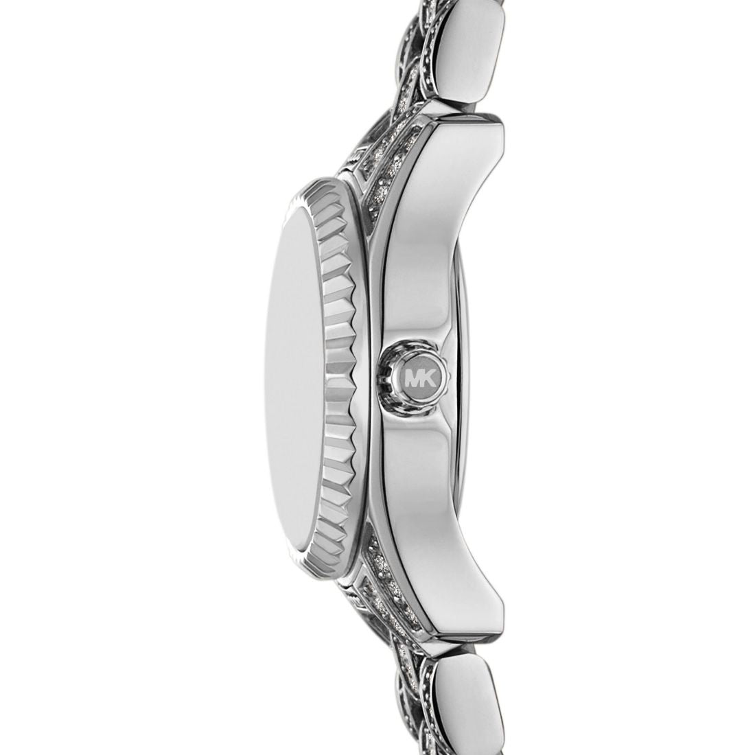 Michael Kors Women's Lexington Three-Hand Silver-Tone Stainless Steel Watch 19mm