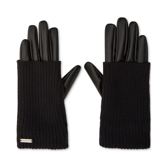Steve Madden Women's Mixed-Media Gloves