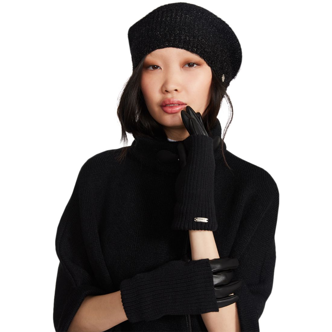 Steve Madden Women's Mixed-Media Gloves