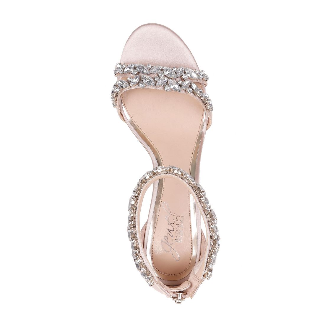 Jewel Badgley Mischka Women's Caroline Embellished Ankle Strap Evening Sandals
