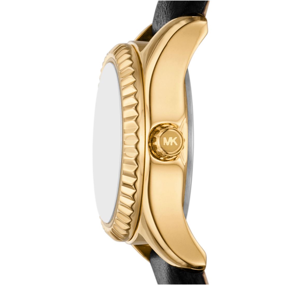 Michael Kors Women's Lexington Black Leather Watch, 19mm