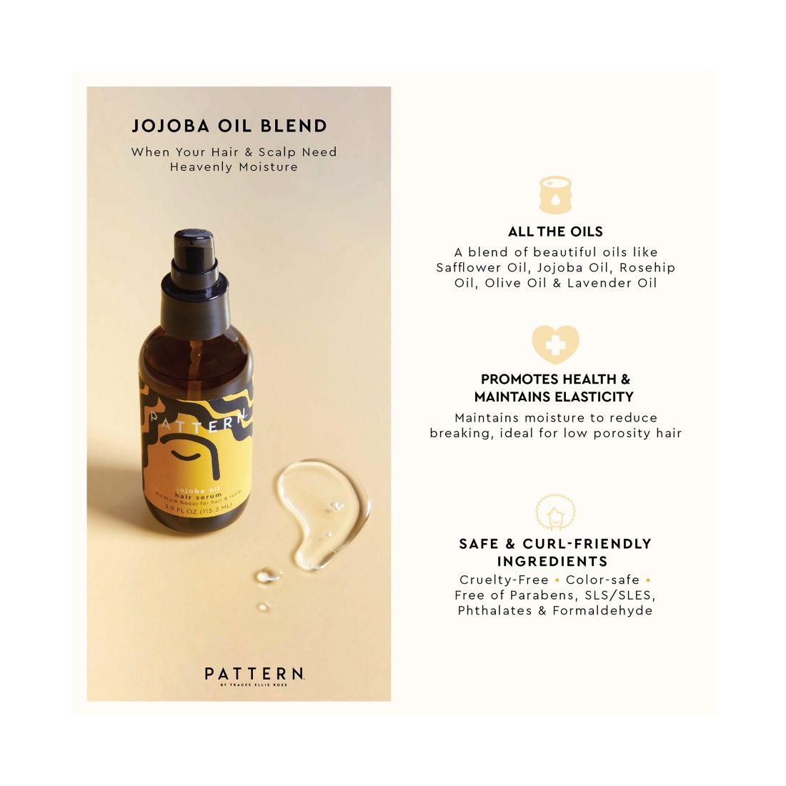 Pattern Beauty by Tracee Ellis Ross Jojoba Oil Blend, 3.9 oz.