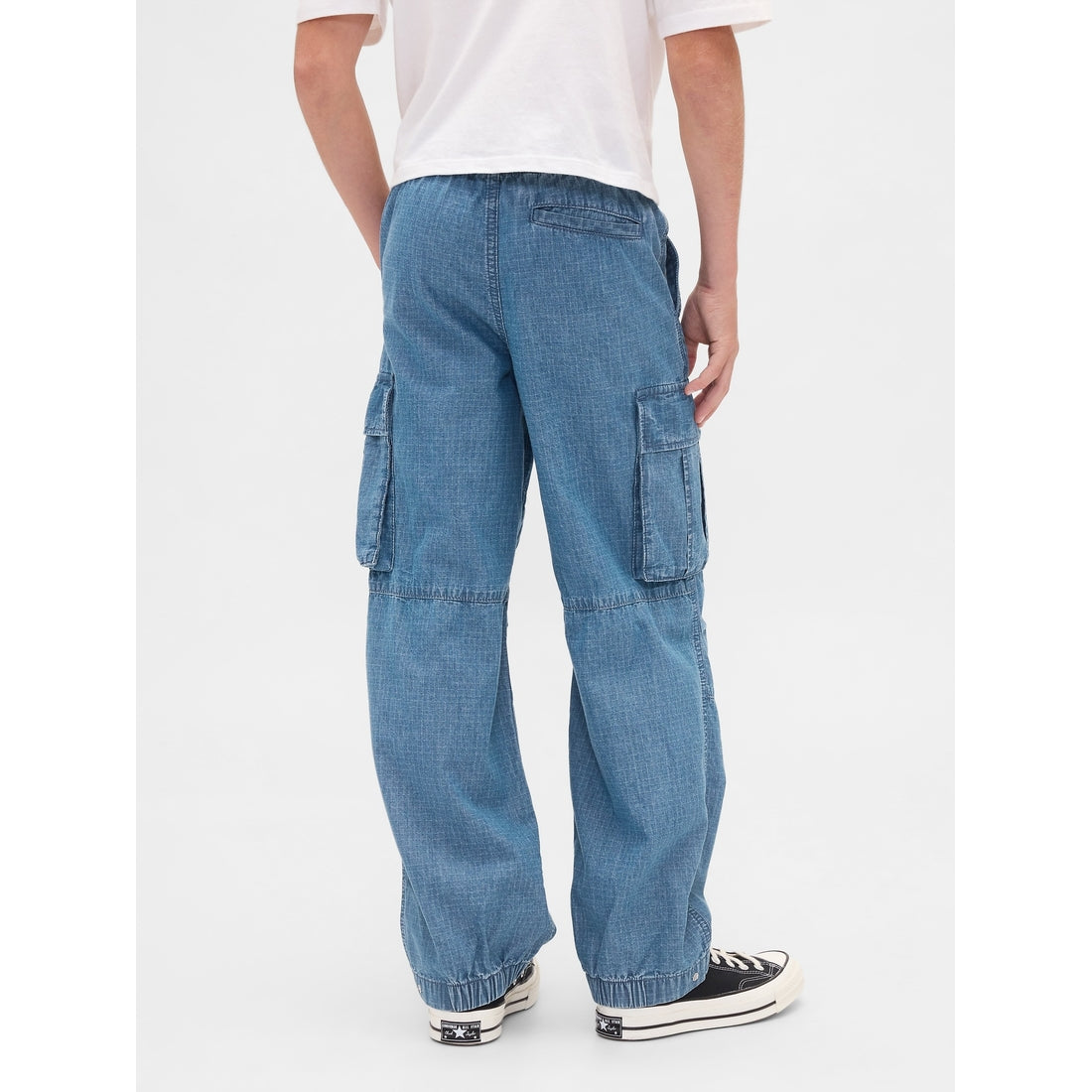 Boys' Denim Baggy Cargo Joggers