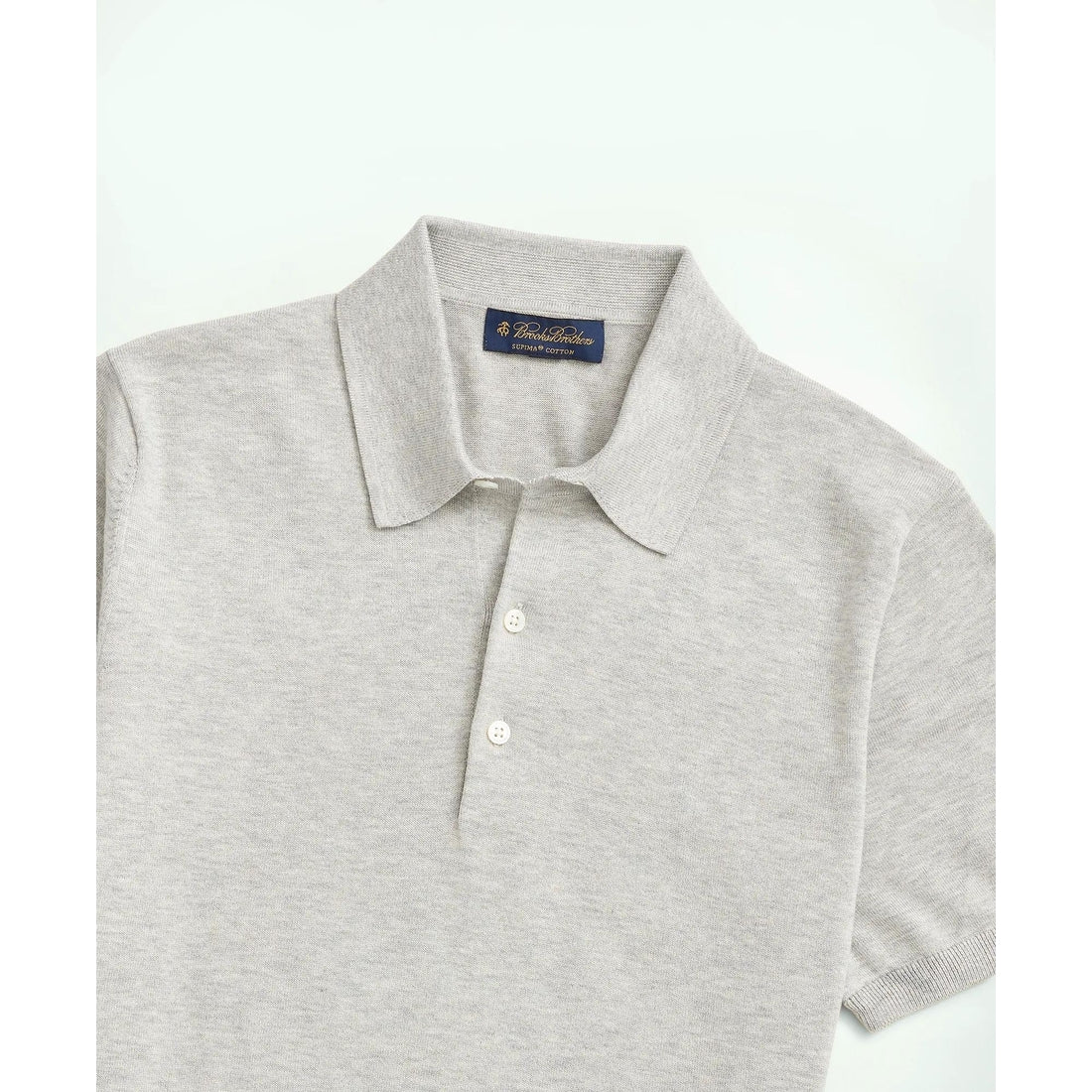 Supima Cotton Short-Sleeve Polo Sweater