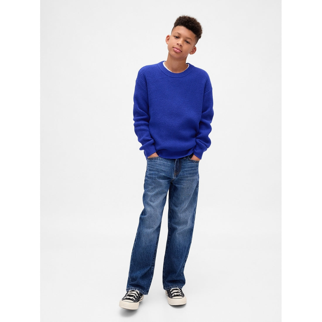 Boys' Cashsoft Relaxed Crewneck Sweater