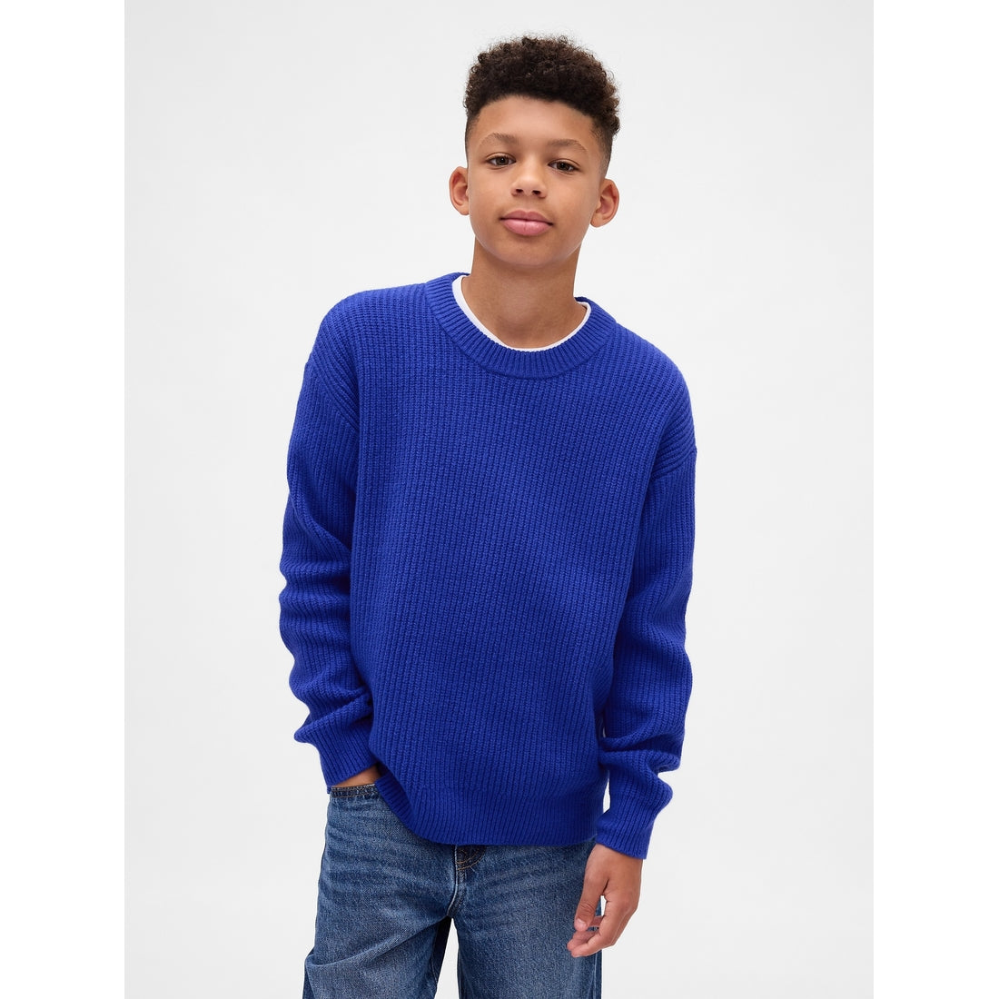 Boys' Cashsoft Relaxed Crewneck Sweater