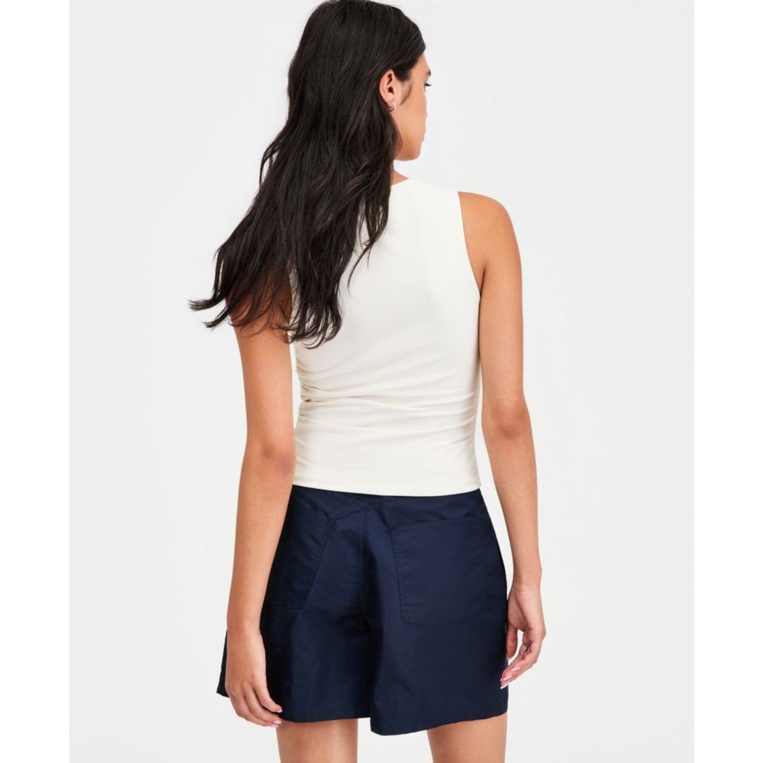 Bar Iii Women's Sleeveless Ruched Top, Macy's Exclusive