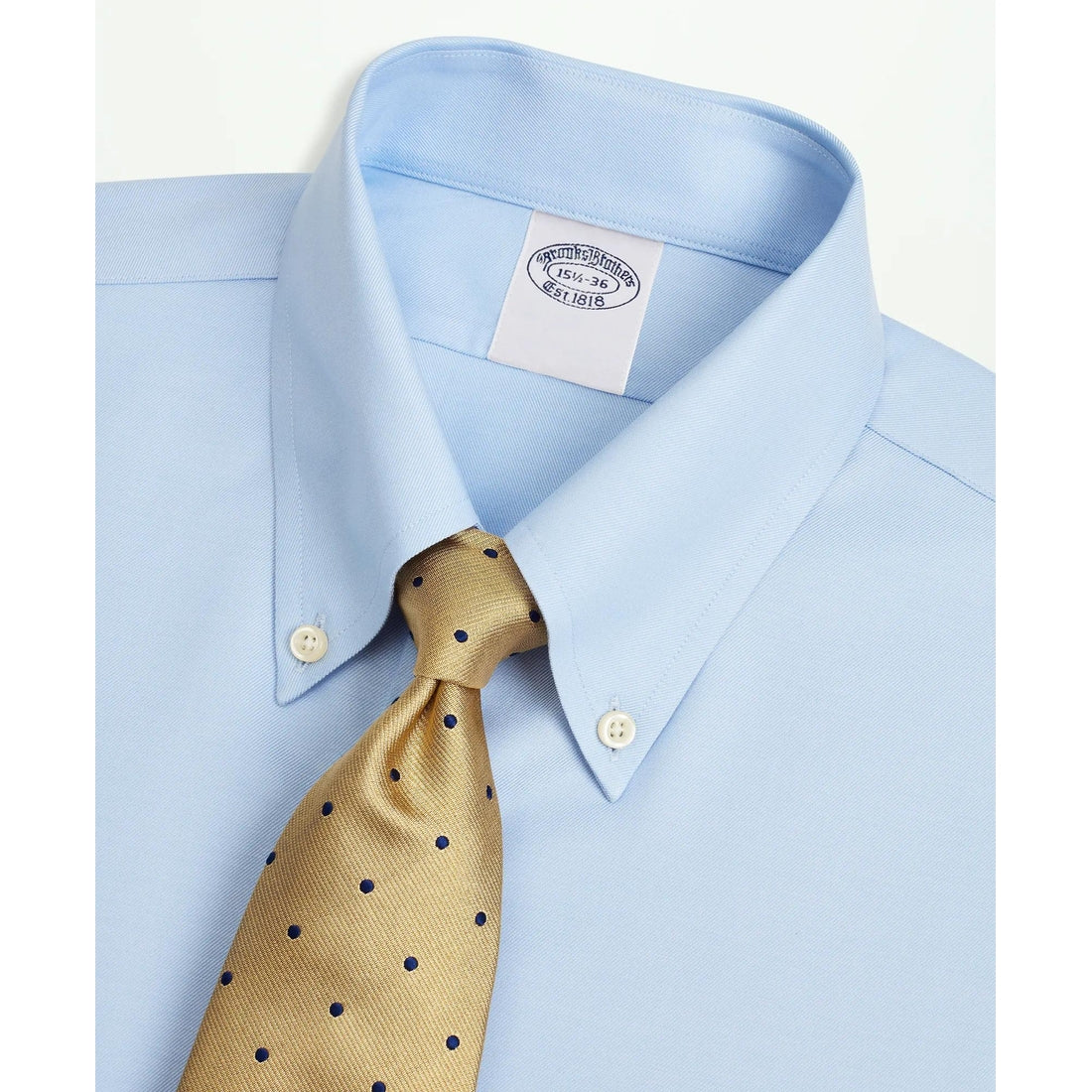 Stretch Supima Cotton Non-Iron Twill Button-Down Collar Dress Shirt