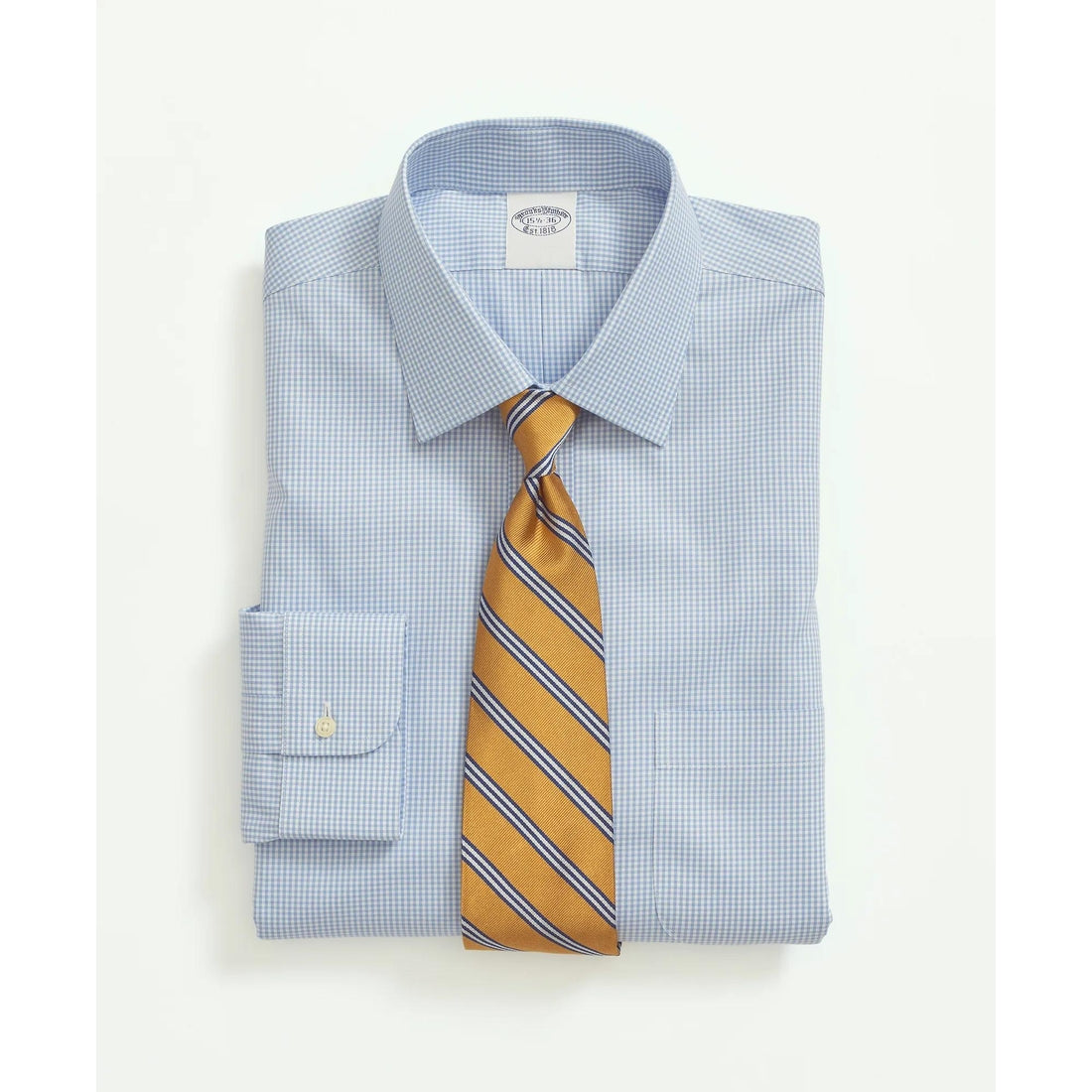 Stretch Supima Cotton Non-Iron Pinpoint Oxford Ainsley Collar, Gingham Dress Shirt