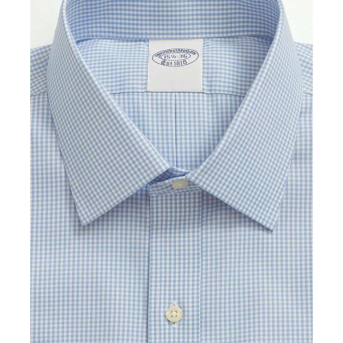Stretch Supima Cotton Non-Iron Pinpoint Oxford Ainsley Collar, Gingham Dress Shirt